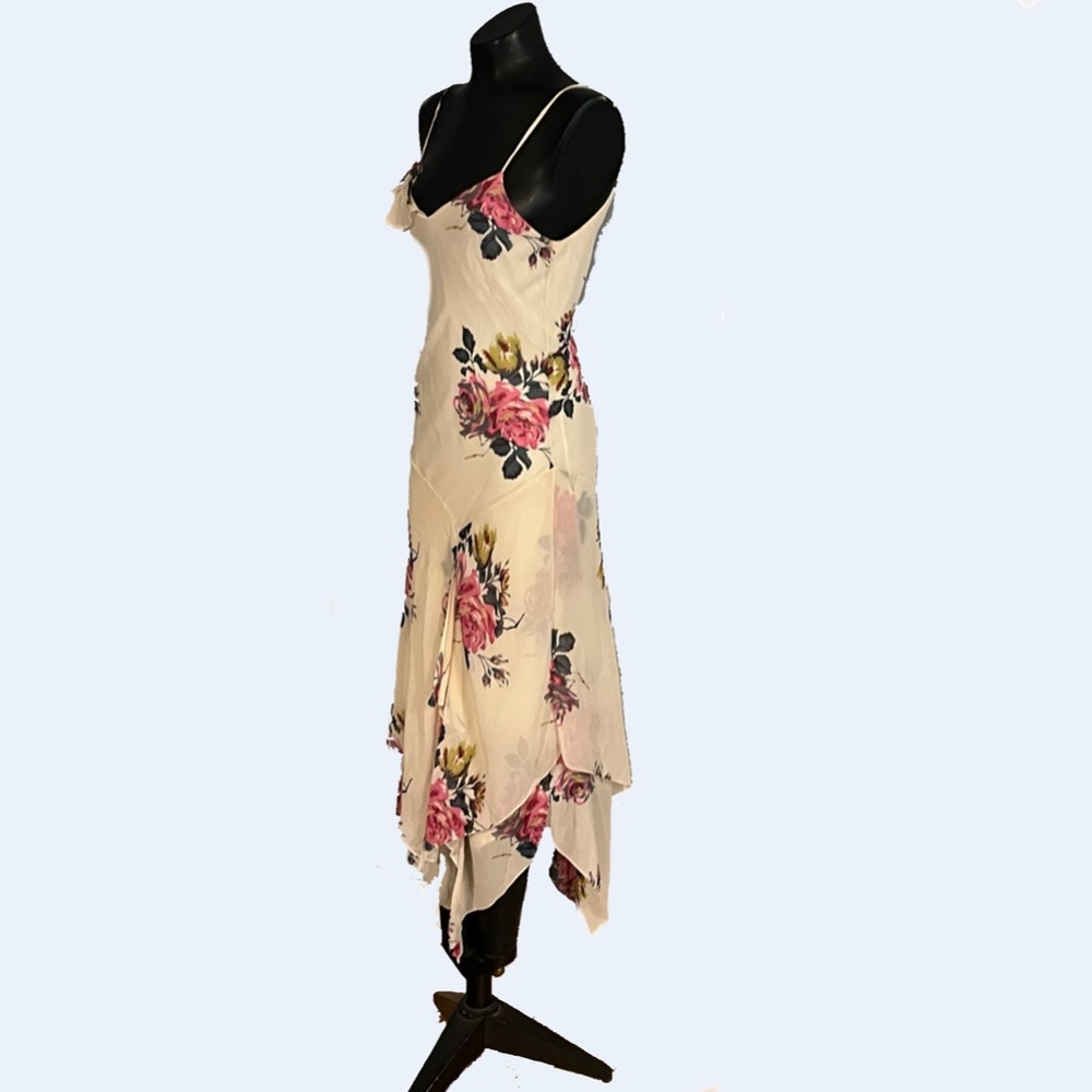 Awesome Bias Cut 90s Thirties Style Asymetrical Chiffon Dress 6